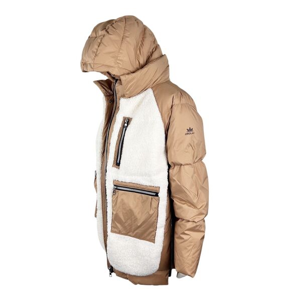 Orolay 092 Universe Fleece Down Puffer in Khaki Women Extra Small Jacket Zip Up - Picture 2 of 16